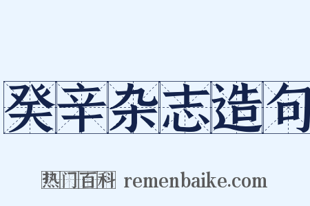 癸辛杂志造句是什么意思的图片